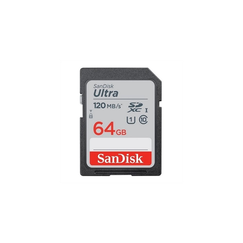 Tarjeta SD SanDisk Ultra 64GB SDHC/SDXC UHS-I hasta 120Mb/s C10 U1