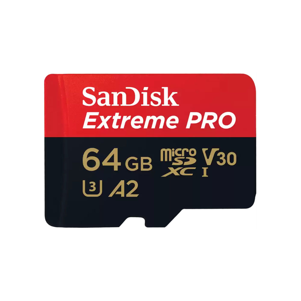 Tarjeta MicroSD SanDisk Extreme Pro 64GB UHS-I con adaptador hasta 200MB/s lectura A2 U3 V30