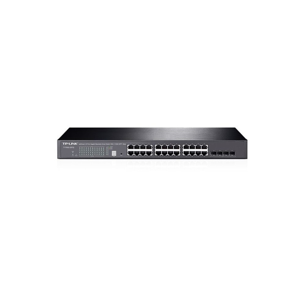JetStream™ 28-port Pure-Gigabit L2+ Smart Switch, 24 10/100/1000Mbps RJ45 ports including 4 Fixed Gi