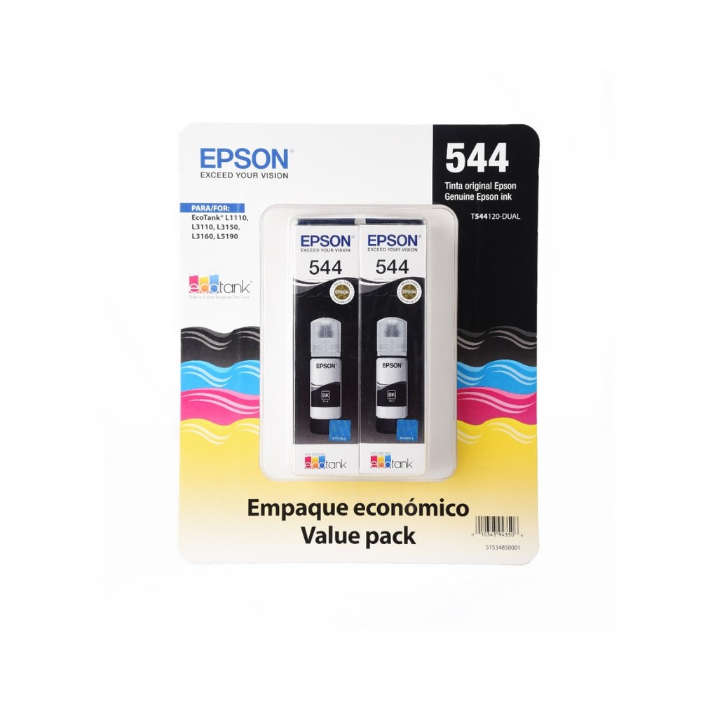 Botella Epson T544120-AL - Multipack 2 botellas Negras IMPRESORA L3110/L3150- Black Ink (4.500 paginas) - Image 3