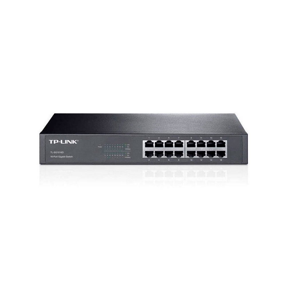 Switch TP-LINK NO administrable con Base de Montaje / de Escritorio de 16 Puertos Gigabit