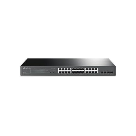 Switch TPLINK  Administrable de 24 puertos Giga L2+(Capa 3 lite) PoE+, 24 puertos Gigabit RJ45 que incluyen 4 puertos SFP