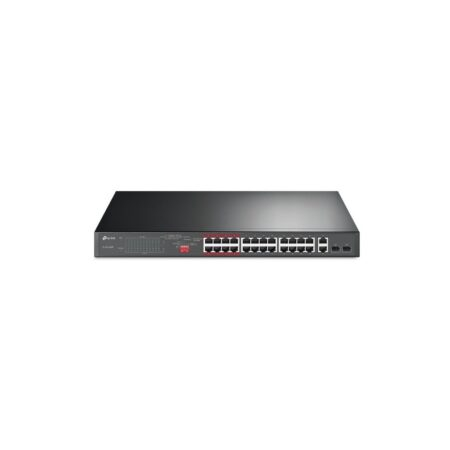 Switch TPLINK 24-Puertos 10/100Mbps + 2-Port Gigabit PoE+ No Gestionable