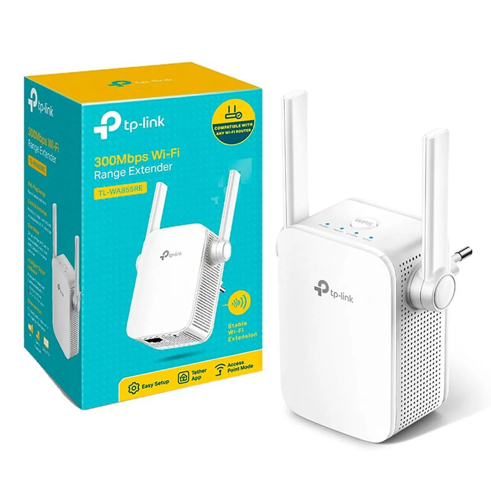 Extensor de Rango TPLINK Inalámbrico, Conector de Pared 300Mbps 2 Antenas externas