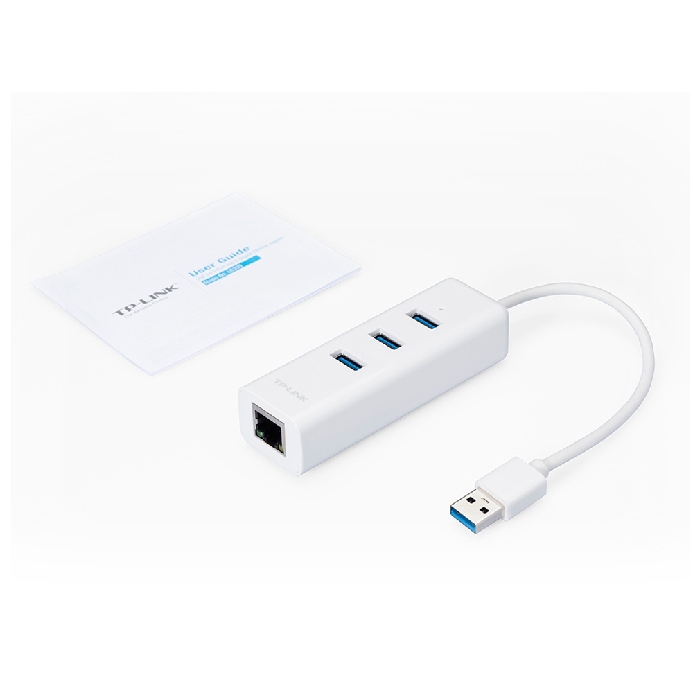 Adaptador de red USB 3.0 a Gigabit Ethernet con concentrador USB 3.0 de 3 puertos, 1 conector USB 3.0, 1 puerto Gigabit Ethernet, 3 puertos USB 3.0 - Image 3