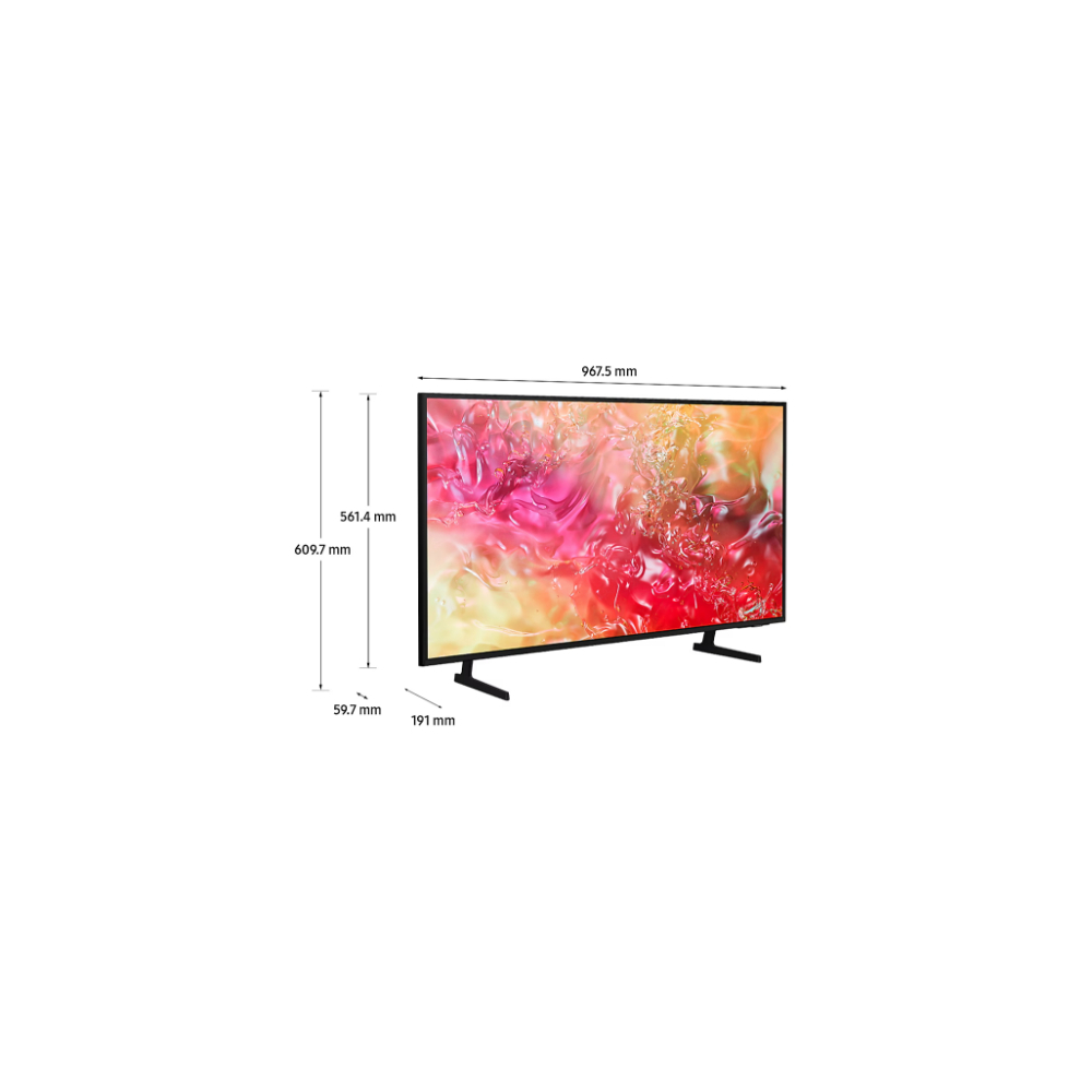 Televisor Samsung FLAT LED Smart TV 43 pulgadas Crystal UHD 4K /3,840 x 2,160 /HDR / DVB-T2 /LAN /WIFI 5 / Bluetooth 5.2 / Google Meet / AirPlay 2 /modo ambiente/ Modo Juego/ HDMI x 3/ USB x1 /abre y edita archivos de Office/ Garantía 1 año, Ficha técnica completa en www.samsung.com.co - Image 2
