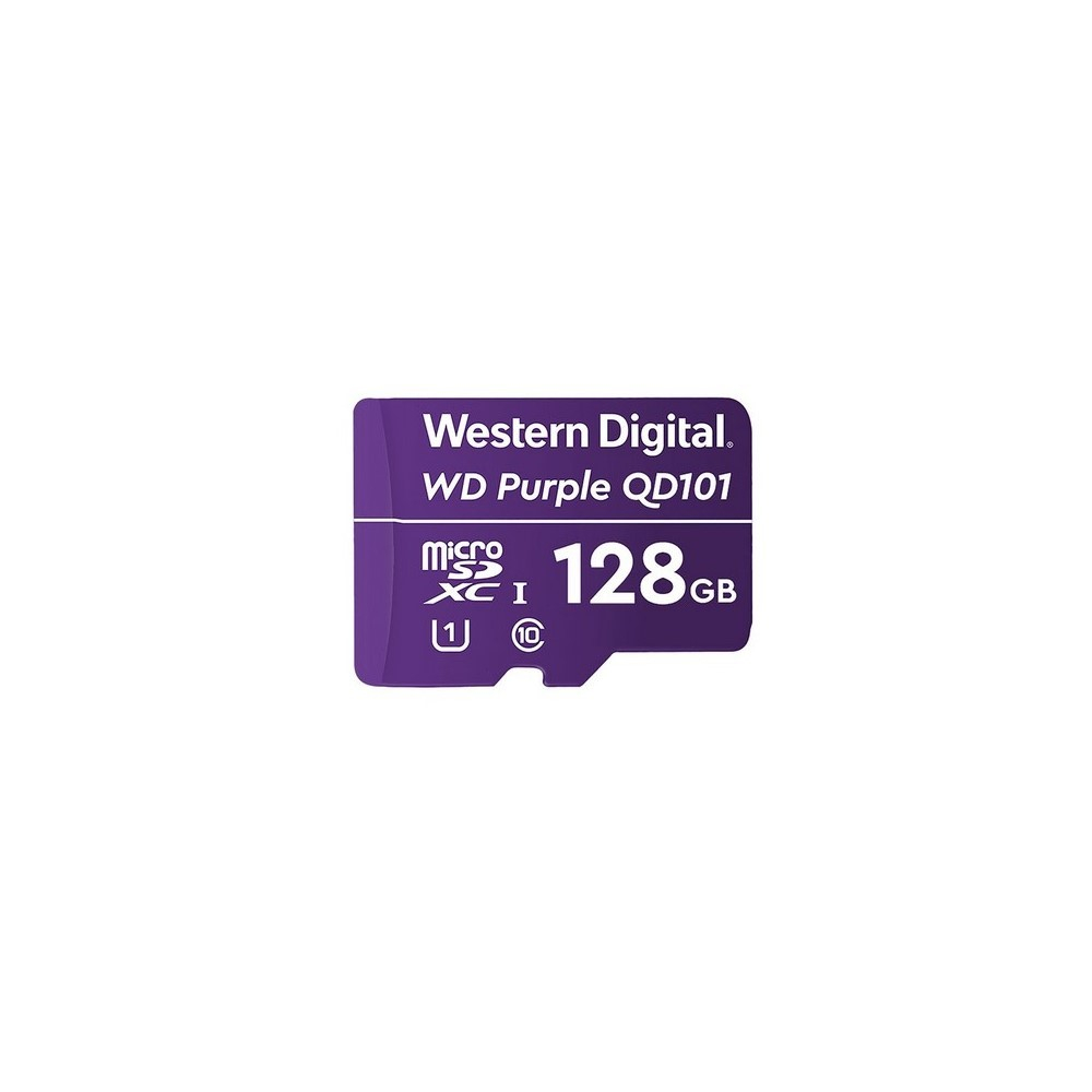 Tarjeta microSD Western Digital Purple 128GB para cámaras de seguridad grabación 24/7