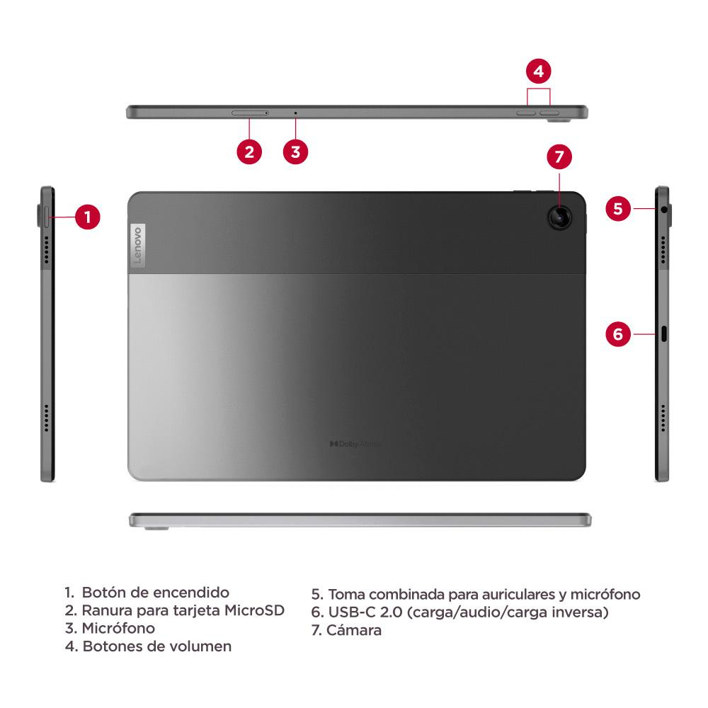 Tablet Lenovo M10 Plus (3RD Gen) TB128FU Pantalla 10,61" Pulgadas Conectividad WIFI Memoria 4GB + Almacenamiento 128GB Color Gris (Incluye Folio Case y Lapiz) - Image 3