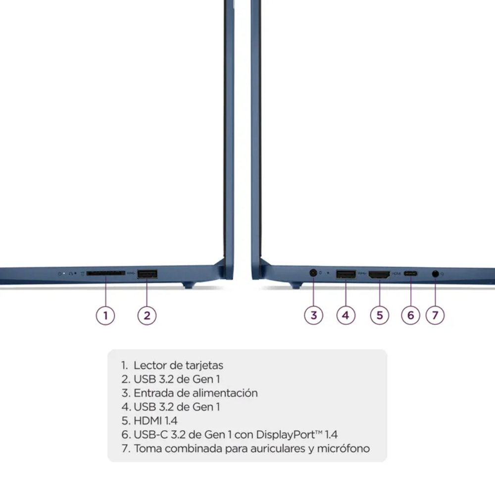 Portátil Lenovo IdeaPad Slim 3 15AMN8 AMD Ryzen 3 7320U 15,6 Pulgadas FHD Memoria 8GB Estado Solido 512GB Windows 11 Color Azul - Image 4
