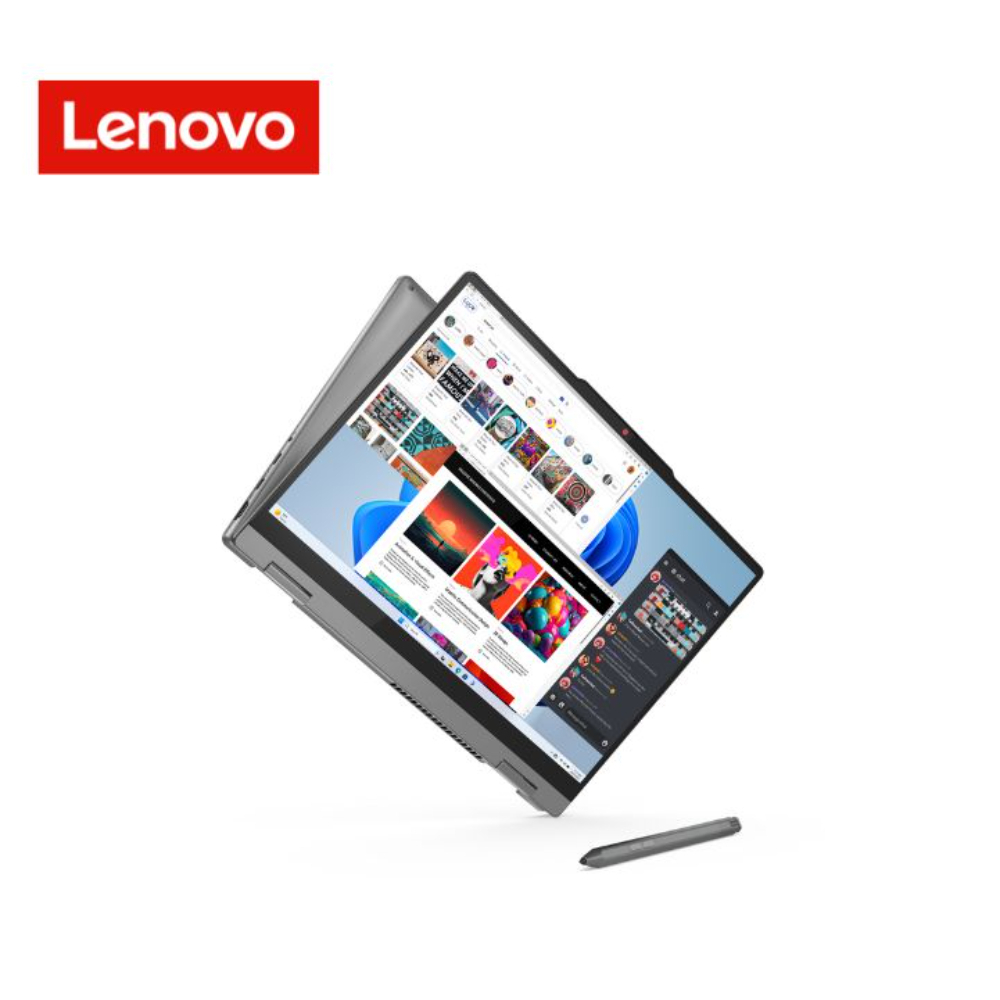 Portátil Lenovo IdeaPad 5 2-in-1 14AHP9 AMD Ryzen 7 8845HS 14 Pulgadas WUXGA Touch Memoria 16GB Estado Solido 512GB Freedos con Lector de Huella Color Gris incluye Lapiz Lenovo Digital Pen 2 without Battery - Image 4