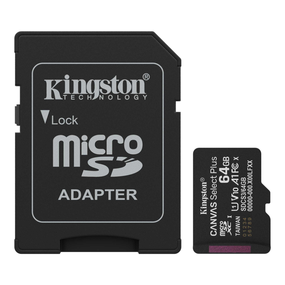 64GB microSDXC Canvas Select Plus Gen3 100MB/s A1 Card + Adapter