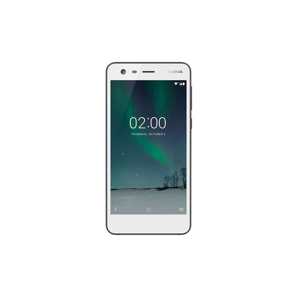 Celular NOKIA 2 Snapdragon/212 QC/1.3Ghz/Pant 5HD/ ROM 8GB RAM 1GB Android Nougat/ Cámara F.5MP T 8MP/ Blanco - Image 2