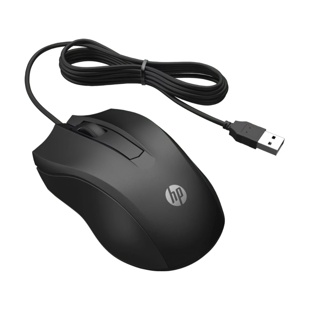 Mouse Con Cable HP 100 Negro - Image 2