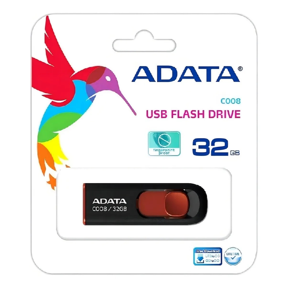 Memoria USB ADATA 2.0 C008 Retráctil 32GB COLOR Negra - Image 3