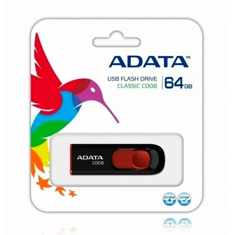 ADATA Memoria USB 2.0 64GB Retractil COLOR Negra - Image 3