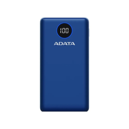 Power Bank 20000mAh azul digital /2 puertos usb quick charge + 1 Puerto Tipo C Salida + 1 Puerto Tipo C Entrada