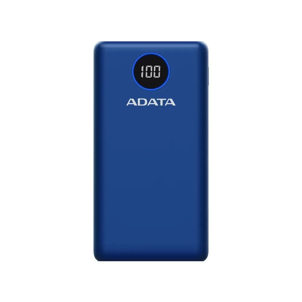 Power Bank 20000mAh azul digital /2 puertos usb quick charge + 1 Puerto Tipo C Salida + 1 Puerto Tipo C Entrada
