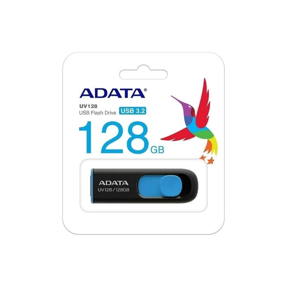 Memoria USB ADATA AUV128-128G-RBE Negra - Azul - Image 2