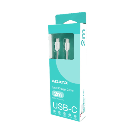 CABLE BLANCO  C TO C 2 METROS 100W SOPORTA CARGA RAPIDA  PD3.0 Y QC3.0