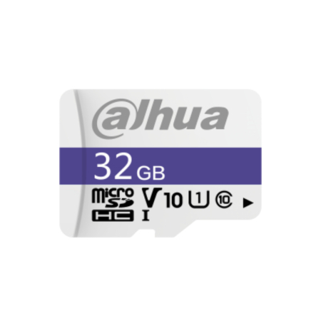 Memoria MicroSD Dahua 32GB SDHC; CLASE 10/U1/V1O; Lectura 90mb/s Escritura 15mb/s; Garantia 7 años