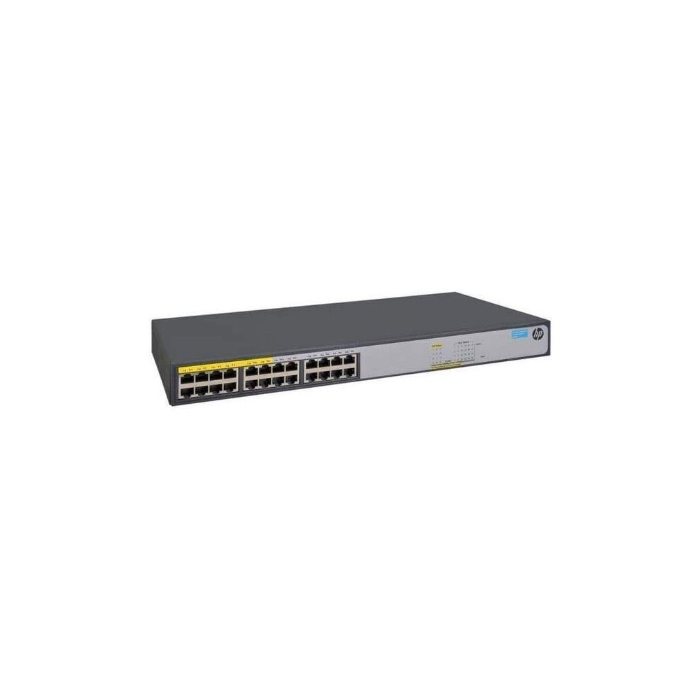 Switch HP 1420-24G-PoE+ (124W), 12 10/100/1000 Poe +, 12 10/100/1000, No adminitrable, Capa 2, no ap