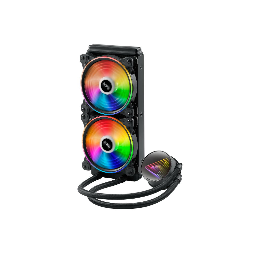 XPG LEVANTE II 240, Negro, diseño de Espejo Infinito, Velocidad: 800-2000 RPM, Ruido: 29dBA, Flujo de Aire: 58 CFM, TDP 270W a 82?, Rodamiento Hidráulico, Socket: Intel (LGA 1851/1700/1200/115x), AMD (AM5/AM4/AM3), 5 Años de Garantía - Image 3