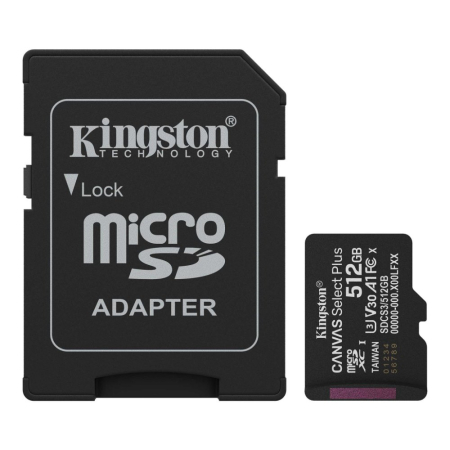 MicroSD 512GB Canvas Select Plus Gen3 150MB/s A1 Card + Adapter