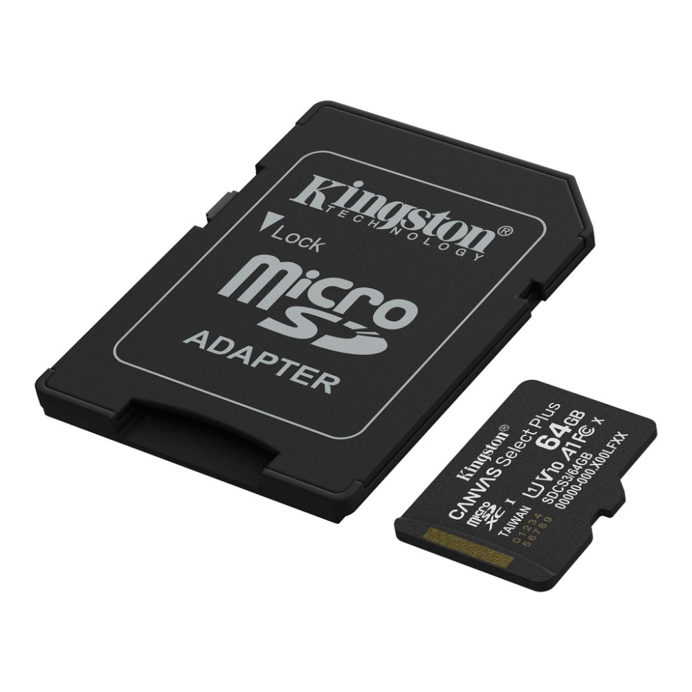 64GB microSDXC Canvas Select Plus Gen3 100MB/s A1 Card + Adapter - Image 2