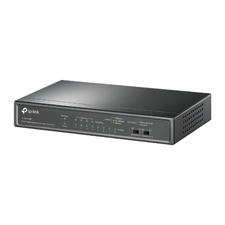Switch Gigabit de 8 puertos con PoE de 4 puertos COLOR Negro