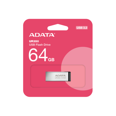Memoria USB Adata -USB 3.2 / 64GB Metal Plata